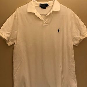 Ralph Lauren Mens White Polo. Lightly worn. Size Large!